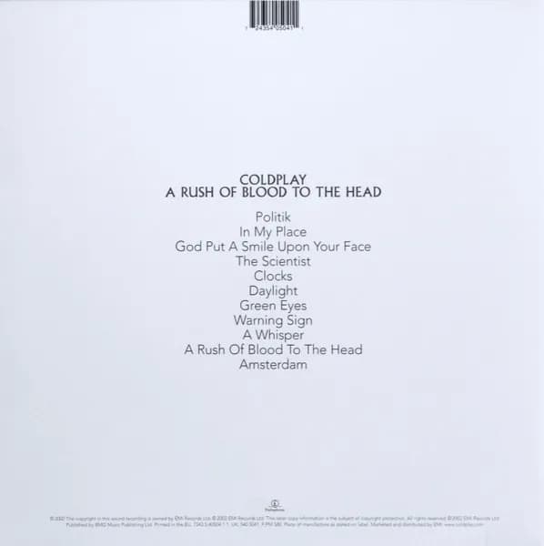 Coldplay — A Rush Of Blood To The Head
