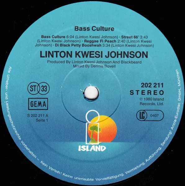 Linton Kwesi Johnson — Bass Culture