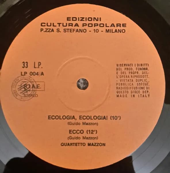 Quartetto Di Guido Mazzon — Ecologia