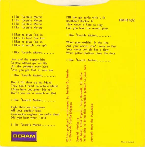 Patrick D. Martin — I Like 'Lectric Motors