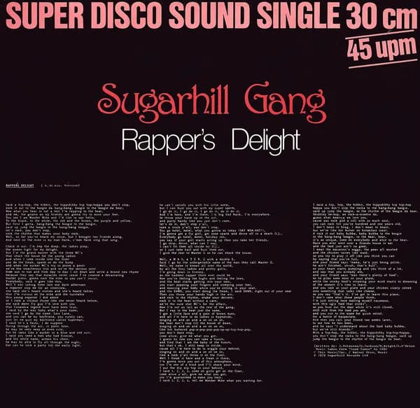 Sugarhill Gang — Rapper's Delight