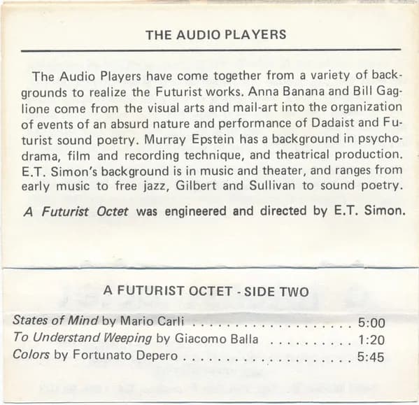 Audio Players — A Futurist Octet