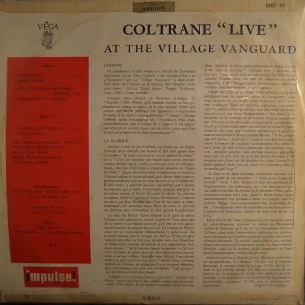 John Coltrane — "Live" At The Village Vanguard