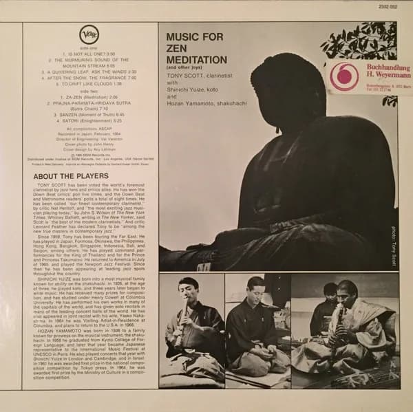 Tony Scott (2) · Shinichi Yuize · Hozan Yamamoto — Music For Zen Meditation (And Other Joys)
