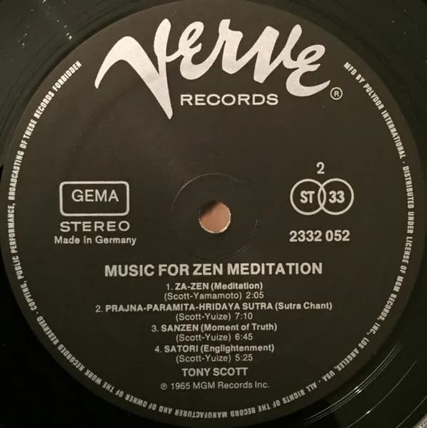 Tony Scott (2) · Shinichi Yuize · Hozan Yamamoto — Music For Zen Meditation (And Other Joys)