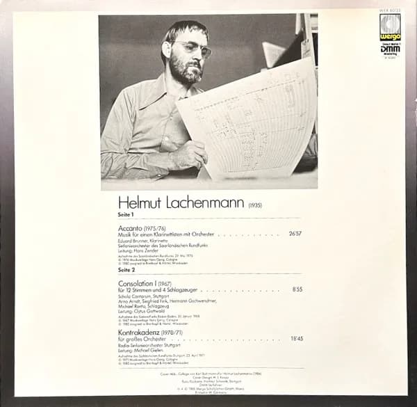 Helmut Lachenmann — Accanto / Consolation I / Kontrakadenz