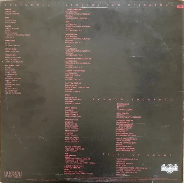 David Bowie — Young Americans
