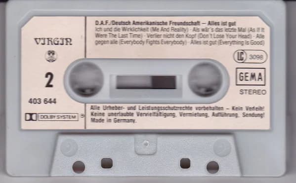 Deutsch Amerikanische Freundschaft — Alles Ist Gut