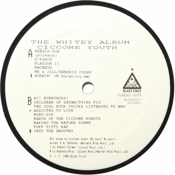 Ciccone Youth — The Whitey Album
