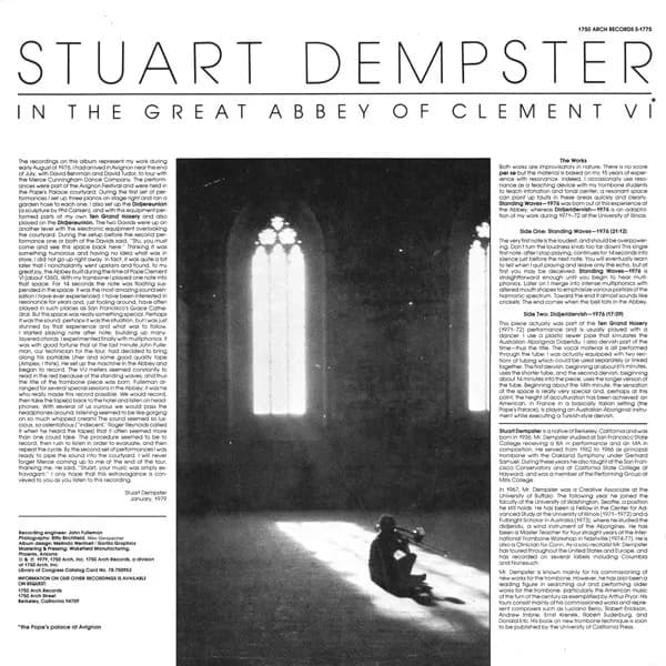 Stuart Dempster — In The Great Abbey Of Clement VI