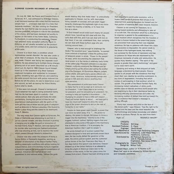 Eldridge Cleaver — Soul On Wax