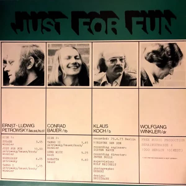 Ernst-Ludwig Petrowsky Quartett — Just For Fun
