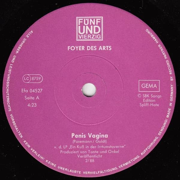 Foyer Des Arts — Penis - Vagina
