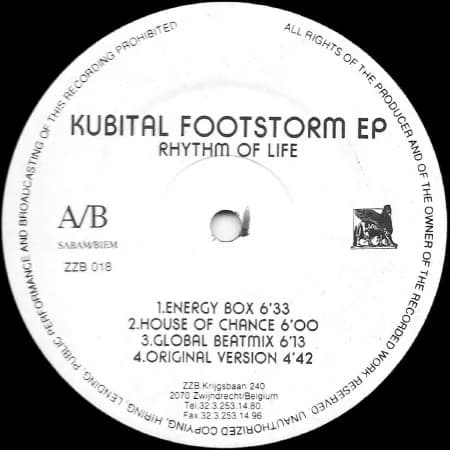 Rhythm Of Life Productions — Kubital Footstorm EP