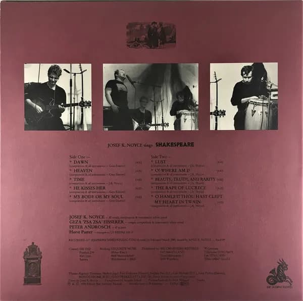 Josef K. Noyce — Josef K. Noyce Sings Shakespeare