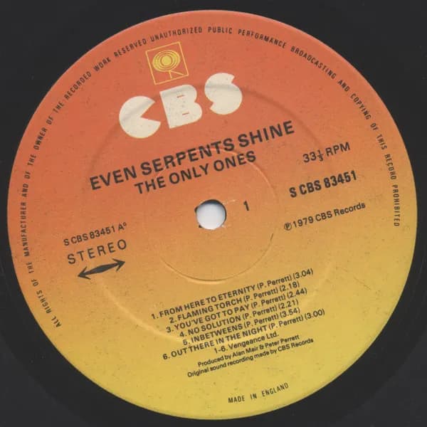 The Only Ones — Even Serpents Shine