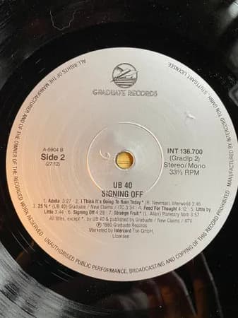 UB40 — Signing Off