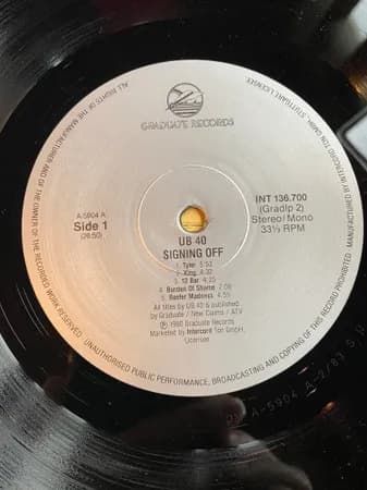 UB40 — Signing Off