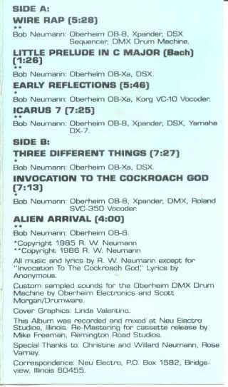 Neu Electro — Early Reflections