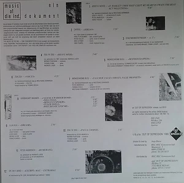 Various — Ein Dokument - Music Of Die Ind.
