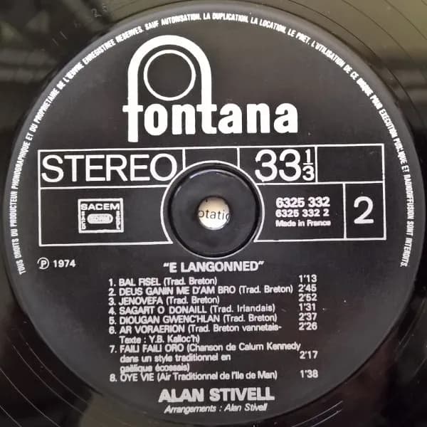 Alan Stivell — E Langonned