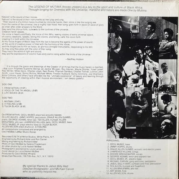 Cecil McBee — Mutima