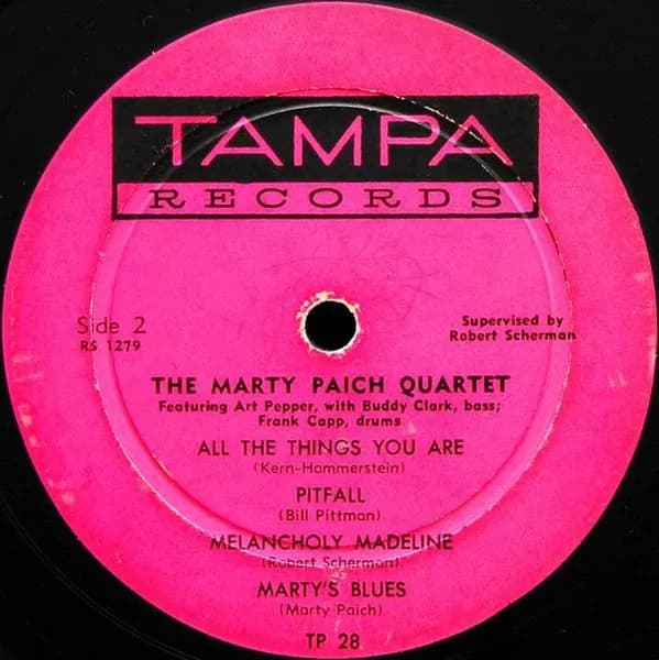 The Marty Paich Quartet Featuring Art Pepper — Marty Paich Quartet