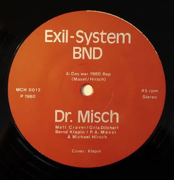 Dr. Misch — Dr. Misch Rap / Das War 1980 Rap