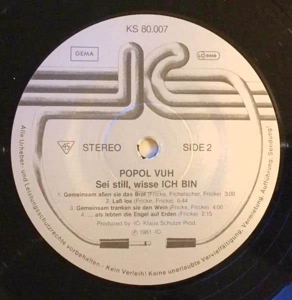 Popol Vuh — Sei Still, Wisse Ich Bin