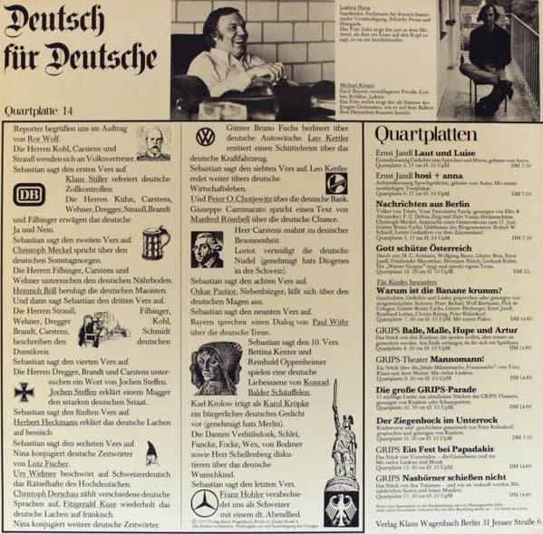 Various — Deutsch Für Deutsche (Ein Sprachkurs Für Zeitgenossen)