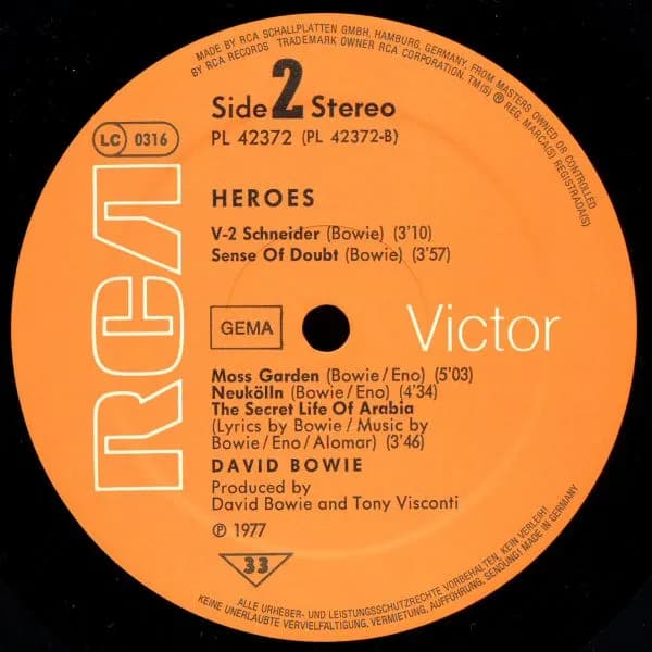 David Bowie — "Heroes"