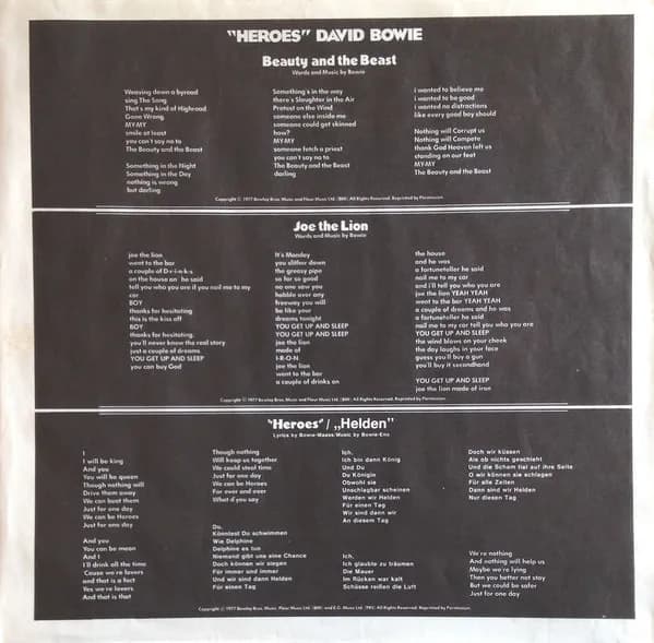 David Bowie — "Heroes"