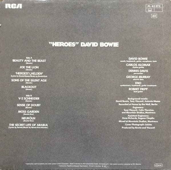 David Bowie — "Heroes"