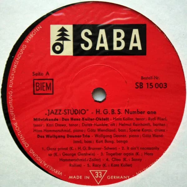 Das Hans Koller-Oktett, Wolfgang Dauner Trio — Jazz-Studio H.G.B.S. Number One
