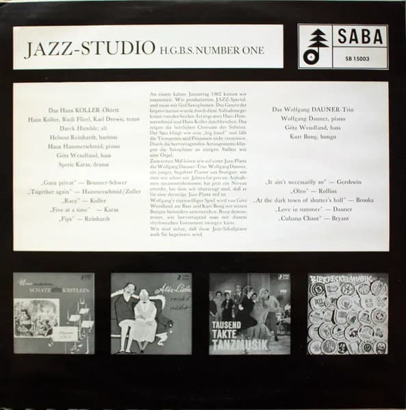 Das Hans Koller-Oktett, Wolfgang Dauner Trio — Jazz-Studio H.G.B.S. Number One
