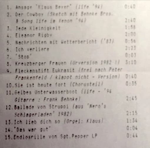 Klaus Beyer — Beyer Demo '82 - '95