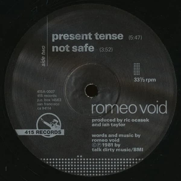 Romeo Void — Never Say Never