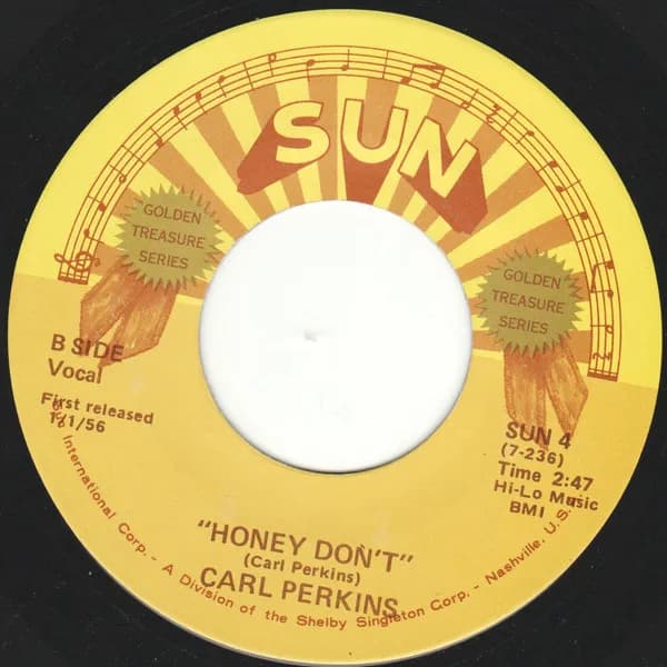 Carl Perkins — Blue Suede Shoes / Honey, Don't