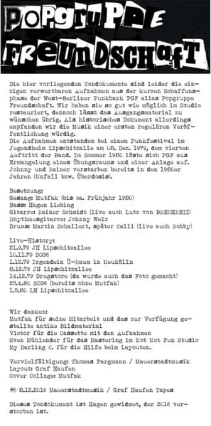 Popgruppe Freundschaft — Popgruppe Freundschaft