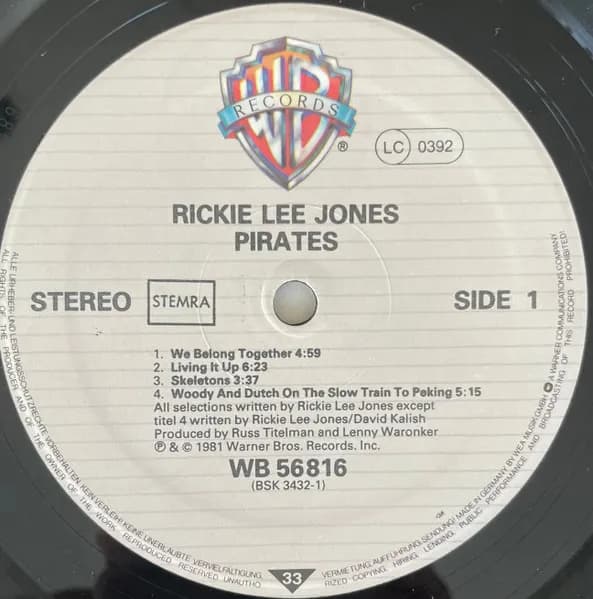 Rickie Lee Jones — Pirates