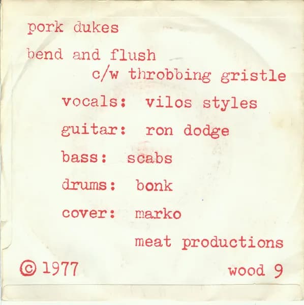 The Pork Dukes — Bend And Flush / Throbbing Gristle