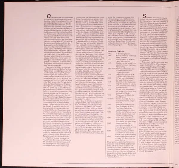 Franz Schubert, Helmut Lachenmann, Konstanze Eickhorst — Sonate D 958 - Vier Inpromptus op. 90 - Fünf Variationen über ein Thema von Schubert