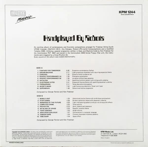George Fenton / Ken Freeman — Handplayed By Robots