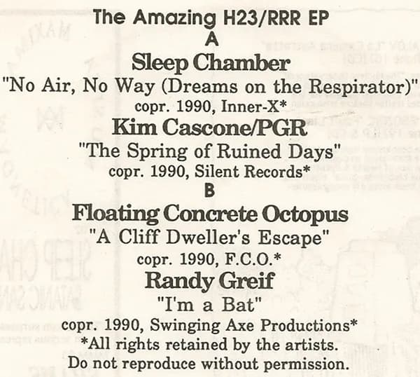 Various — The Amazing H23/RRR EP