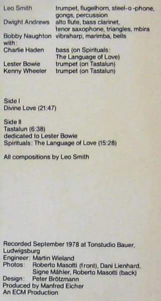 Wadada Leo Smith — Divine Love