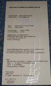 Helmut Lemke / Andreas Müller — -I-II-III-IIII-