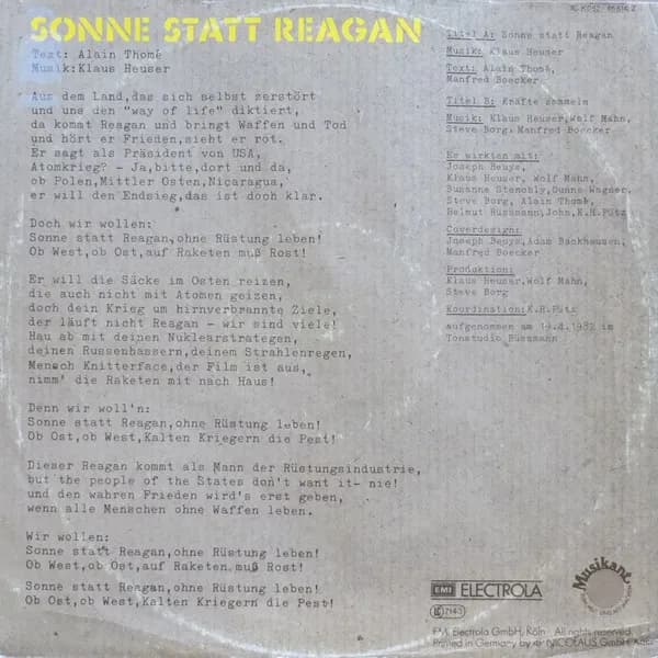 Joseph Beuys — Sonne Statt Reagan