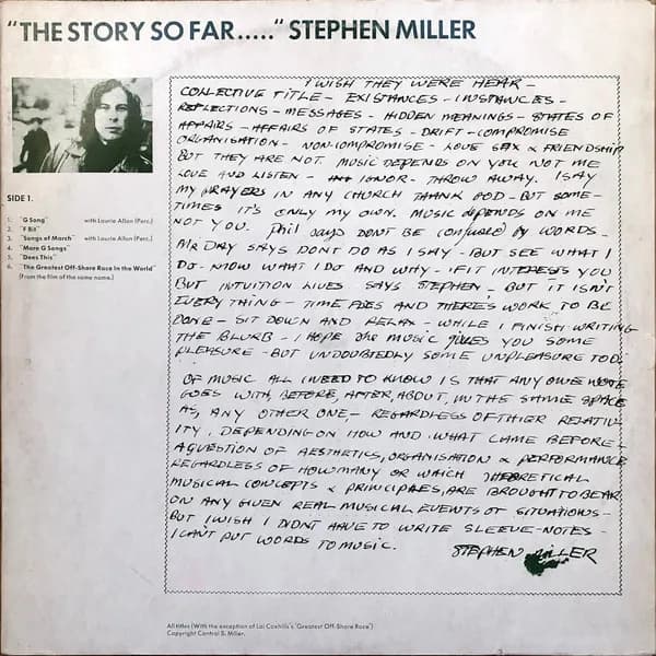 "The Story So Far..." "...Oh Really?"