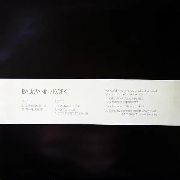 Wolfgang Baumann / Ata Koek — Baumann / Koek