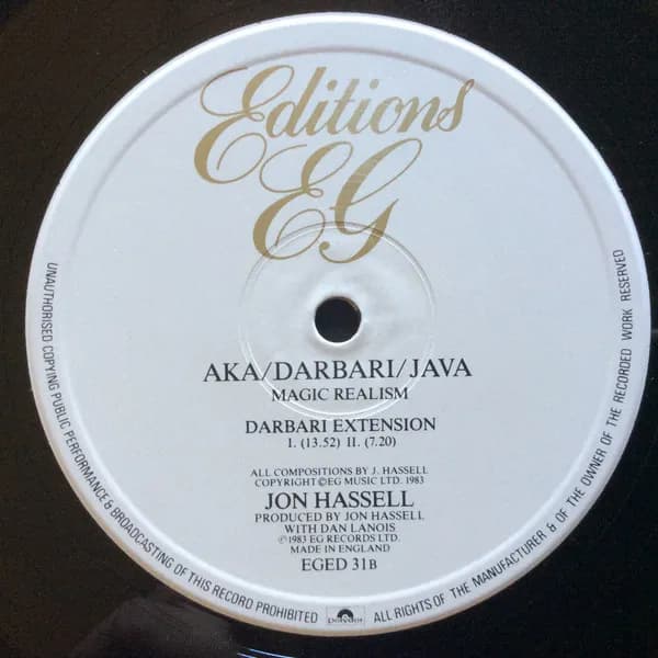 Jon Hassell — Aka / Darbari / Java - Magic Realism